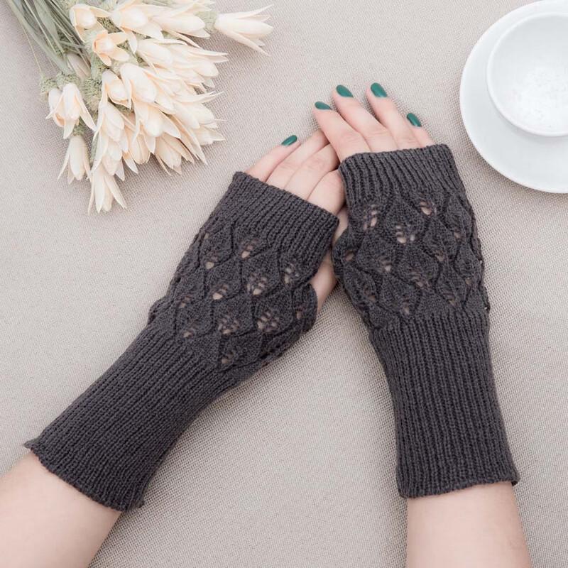 Damen Koreanischer Stil Gestrickte Fingerlose Armstulpen