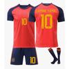 Camiseta de Fútbol de España para el Mundial 2026 para Niños y Adultos LAMINE YAMAL #10
