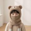 Mascherina Facciale Invernale Copricapo Per Bambini E Bambine Calda Morbida Cappello A Maglia Orsetto Cartone Animato Sciarpa Cappello Un Pezzo Passamontagna Per Bambini