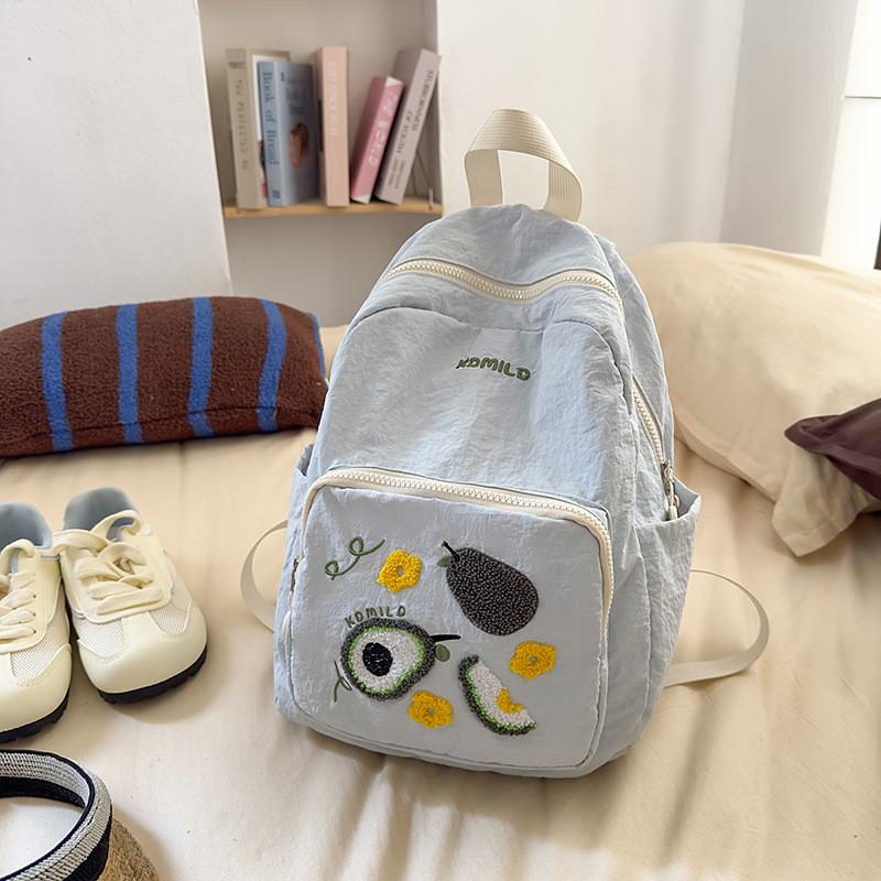 

Узорная вышивка Принтованный нейлон Маленький рюкзак для школы и путешествий на выходные Small Blue