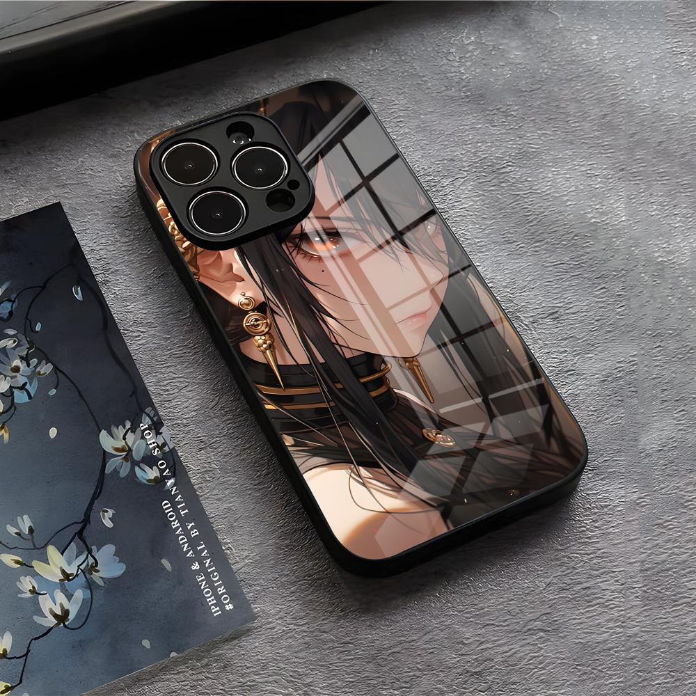 Yor F-Forger Phone Case For IPhone 17 Air 16 E Pro Max 15 14 13 Mini 12 Pro 11 Max Plus Black Glass Cover