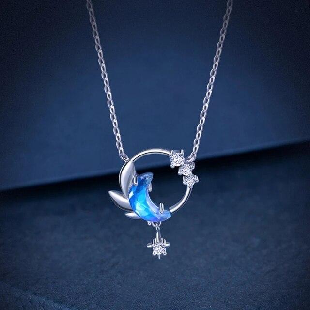 925 Sterling Silver Zircon Pendant Necklace Necklace Women Fashion Jewelry