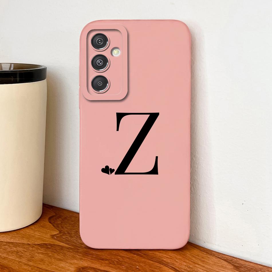 Custodia Per Samsung Galaxy A15 A25 A35 A55 Lettere Semplici Cover per Telefono Silicone Liquido Protezione Completa Alta Qualità Cover Posteriore Morbida