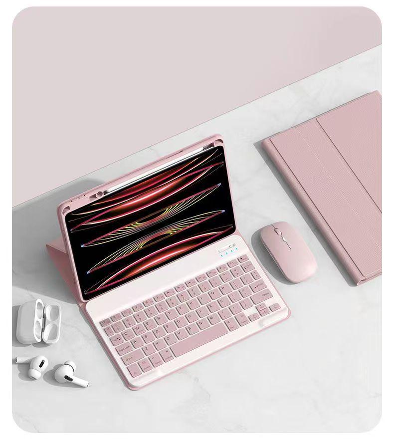 2024 iPad Air 6 Leise Bluetooth-Tastaturhülle mit Stiftschlitz für 11-Zoll-Tablet
