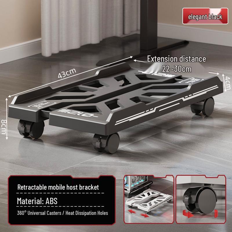 Movable Desktop Computer Stand with Wheels