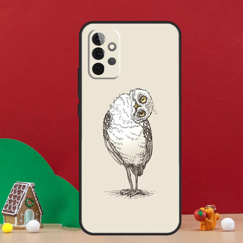 Süße Eulen-Cartoon-Hülle für Samsung Galaxy A56 A33 A13 A36 A23 A52 A32 A12 A54 A34 A14 A16 A53 A15 A35 A55 A17