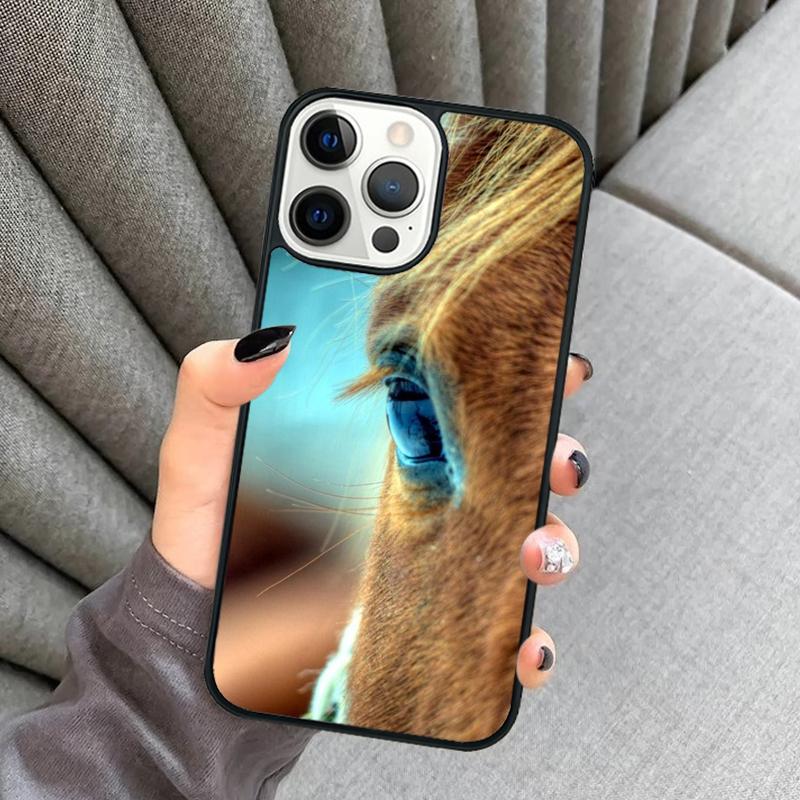 Horse Pony Painted Phone Case For iPhone 17 Air 16 16e 15 13 14 Pro Max 11 12 Plus 2022 MAX Shell Cover coque