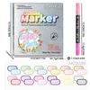 Colorful Outline Marker Pen Set Metallic Glitter Pens Double
