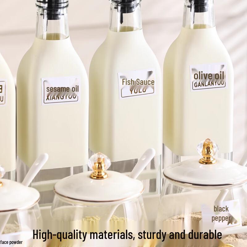 11-Piece Acrylic Kitchen Seasoning & Utensil Organizer - Milky White