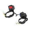 1 Pair Motorcycle 7/8inch Left and Right Handlebar Mount Switch with Horn and Ignition Control