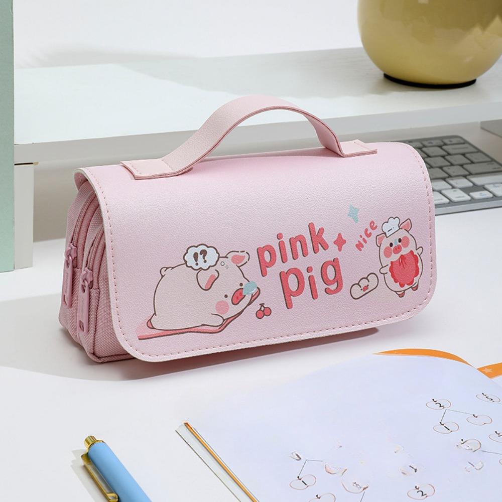 Handheld flip pencil case, pencil case, elementary school student, high-end, dirt resistant, large capacity, multi-layer pencil case