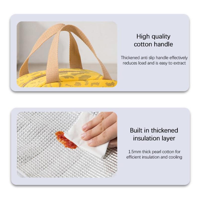 Ink Pattern Lunch Bags For Women Insulation Bento Pack Aluminum Foil Rice Bag Meal Pack Ice Pack Student Bento Lunch Bags