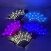 Colorful Dancing Light Fan Creative LED Luminous Fan Glow Folding LED Fan  Rave Festival