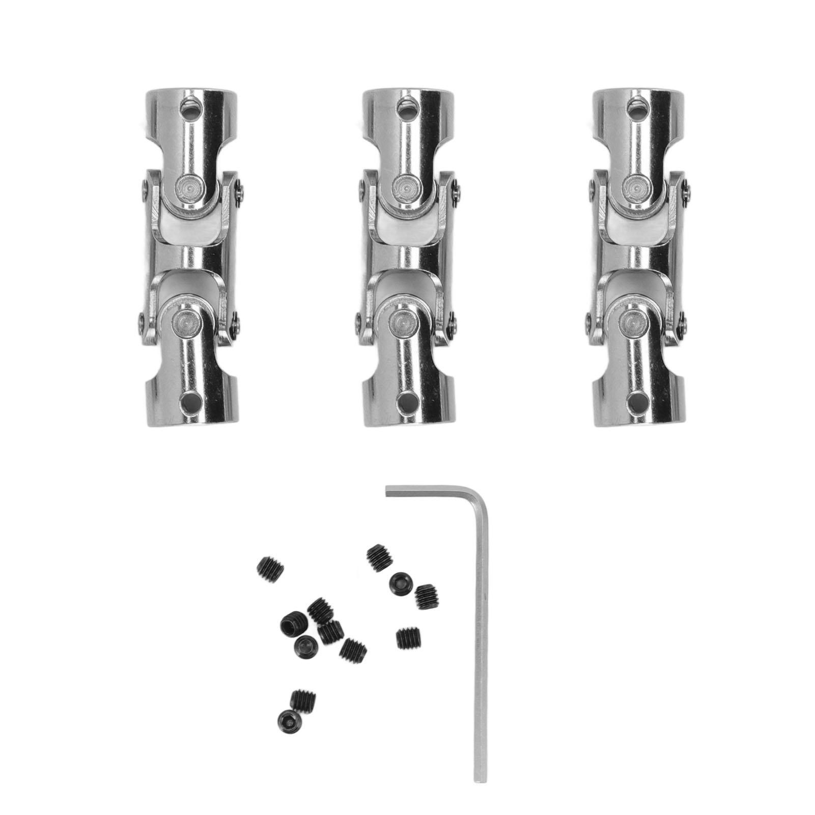 

3pcs Universal Joint Coupling Connector 3 Sections 10mm10mm Mini Coupling Universal Joint for RC