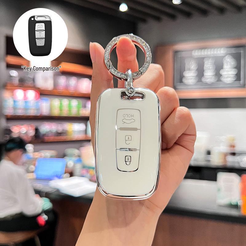 Compatible Key Cover for Beijing Hyundai Sonata 8, Old ix35/Langdong Models