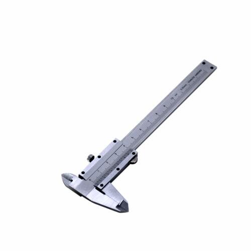 HFS(R) 100mm Vernier Caliper, Stainless Steel, Vernier Pocket Caliper for Measuring Outer and Inner Diameters and Steps