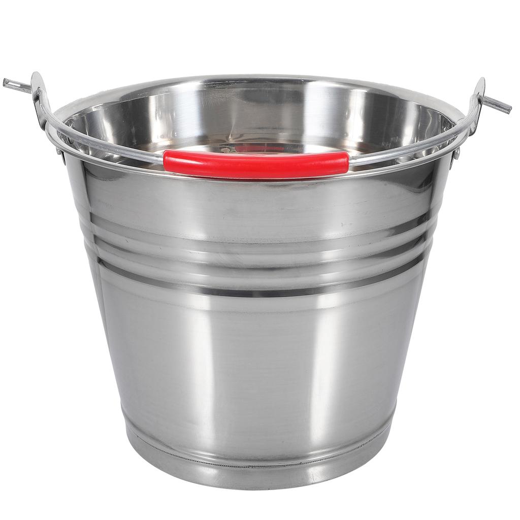 Edelstahl Eimer Rund Zwinger Kamin Metall Milchbehälter für Bauernhof Wasser Eis