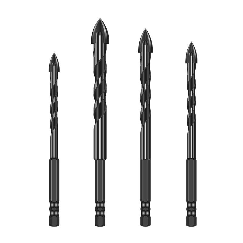 4-Edge Cross Tile & Glass Drill Bit Set for Ceramics