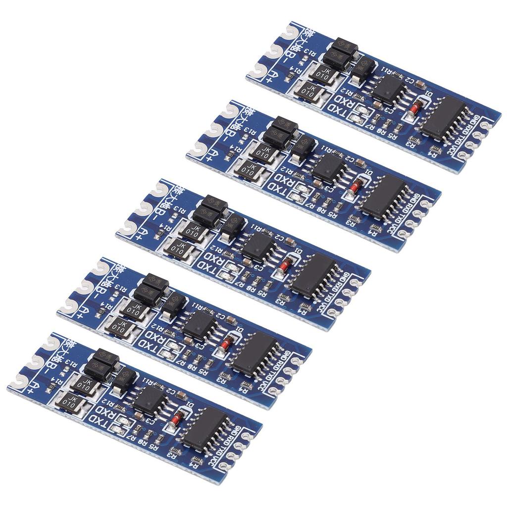 5 Pcs TTL To RS485 Converter Module Strong Anti Interference Lightning Protection TTL To RS485 Adapter Board