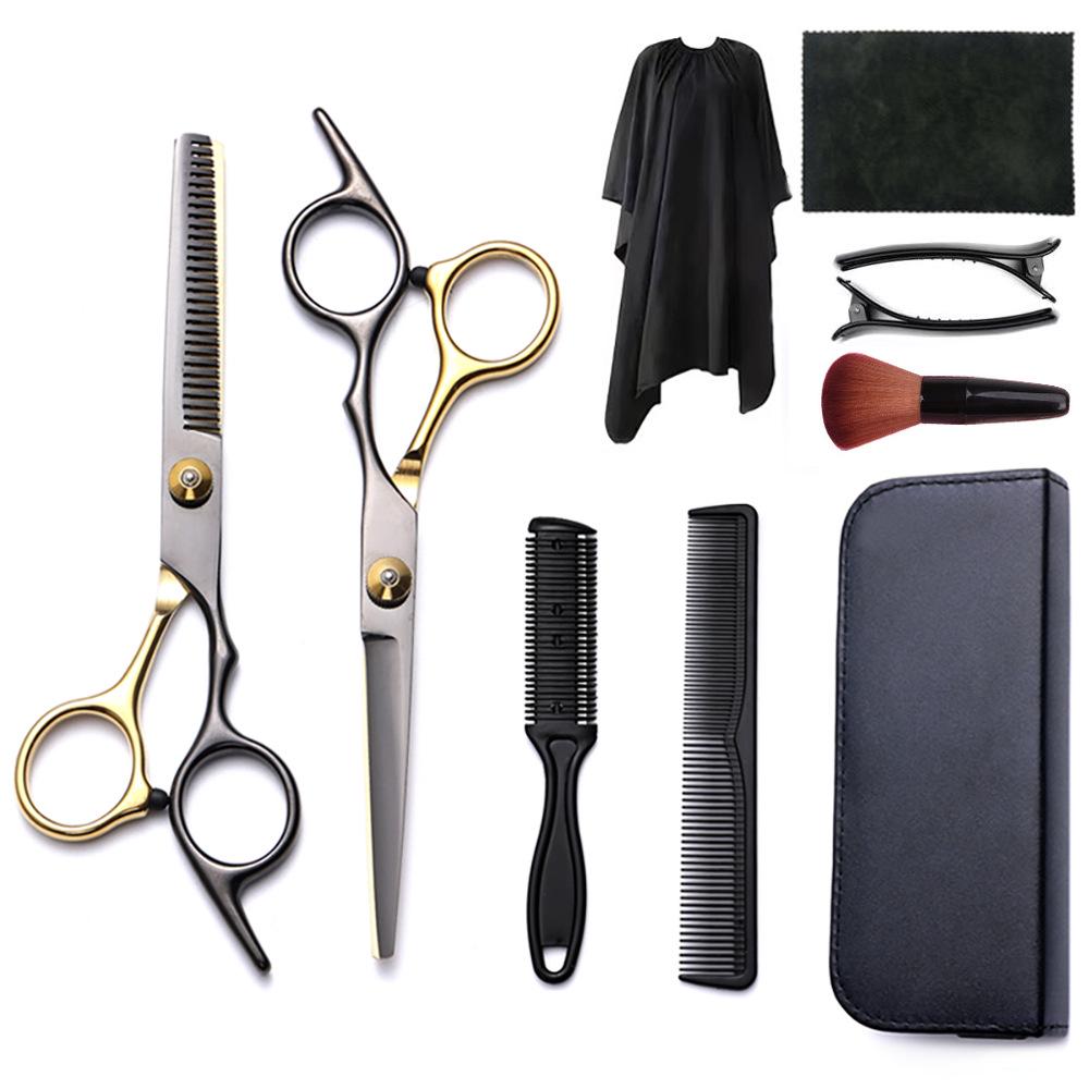 Hairdressing Scissors Set: Colored Straight-Tooth & Thinning Bangs Scissors for Professional Stylists