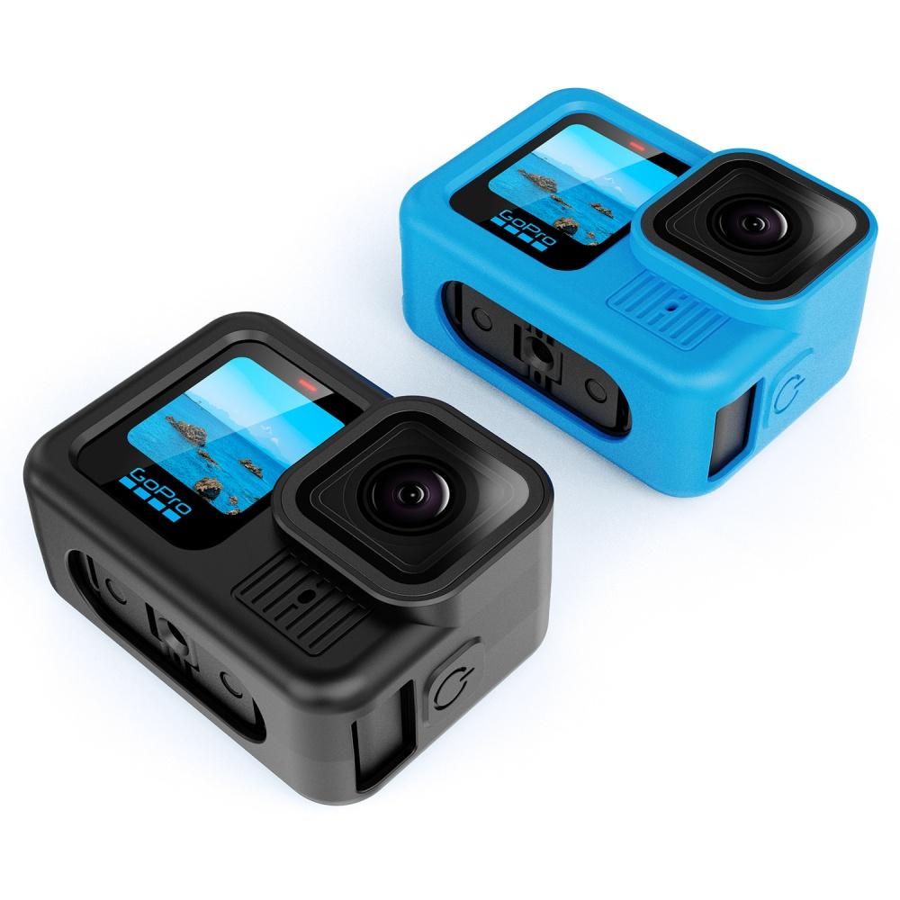 For GoPro Hero 13 Black Soft Silicone Protective Case Full Cover with Wrist Strap & Lens Cover Sprots Camera Accessories Kit