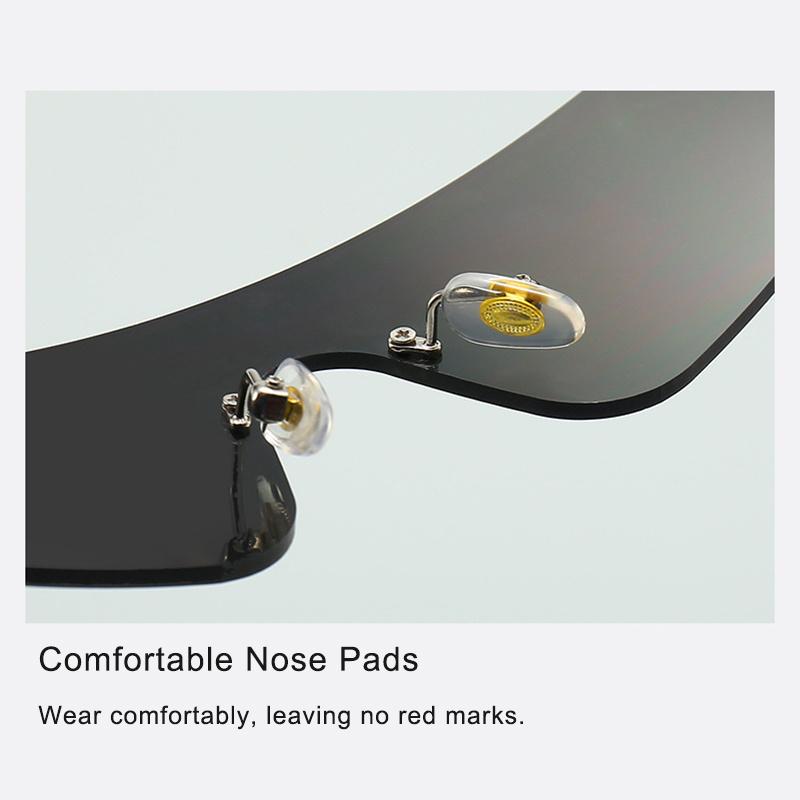 Y2K Wrap Around Solbriller For Kvinner Menn Trendy Rammeløse Futuristiske Nyanser