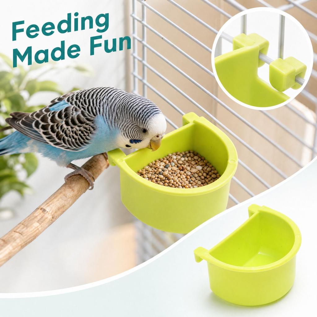 Feeder Small Bird Food Bowl, In- Hanging Dish For, Hanging Bird Trough Feeder