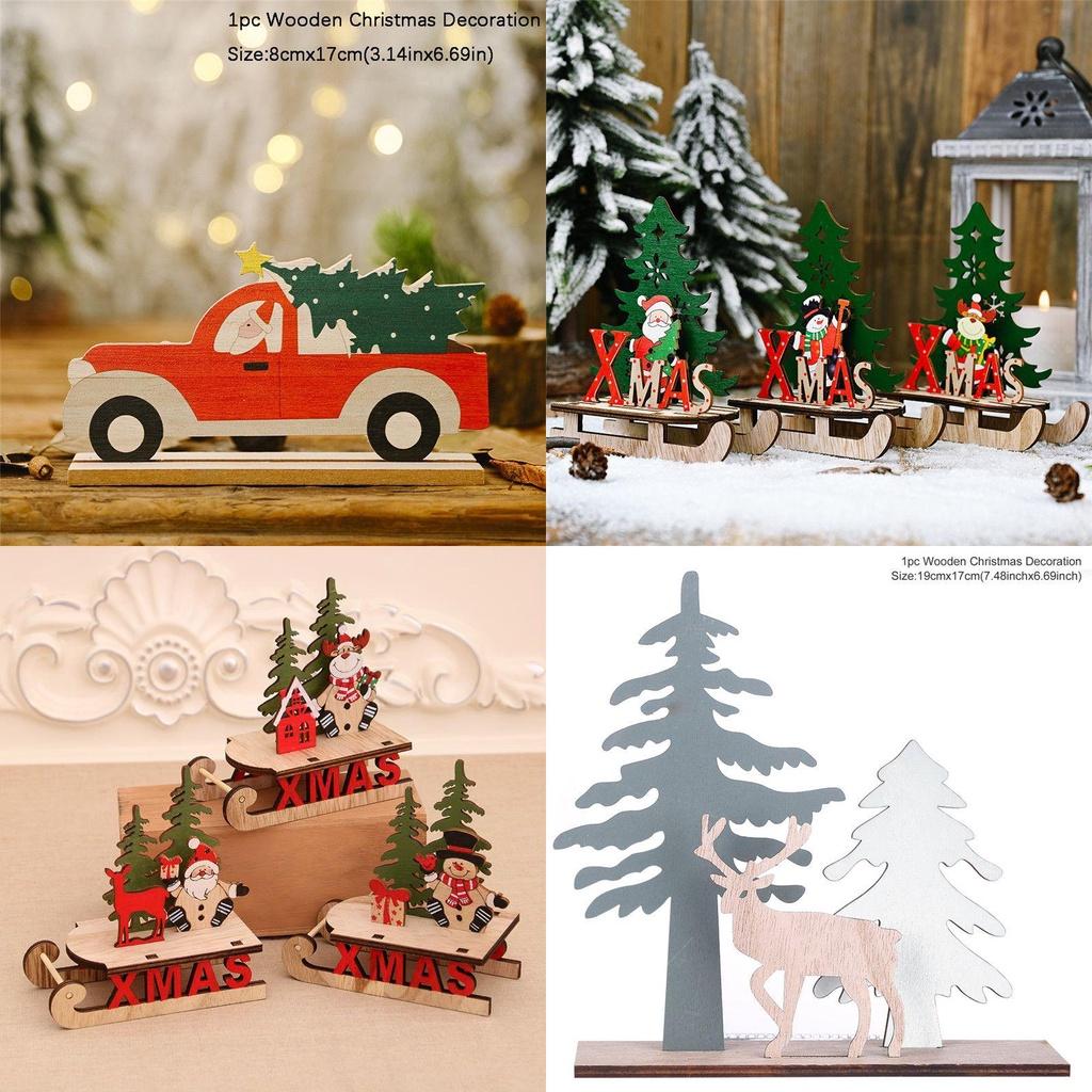 Charming Christmas Decor Wooden Table Desktop Sign Perfect For Holiday Cheer And Festive Spirit
