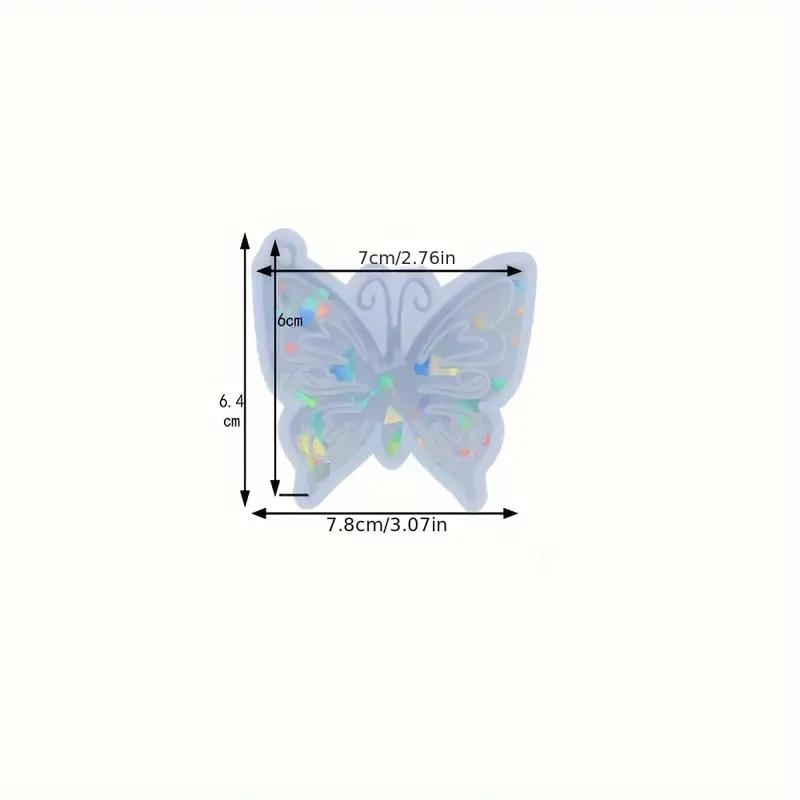 1Pcs Butterfly Silicone Pendants Keychain,Hanging Ornaments for DlY Necklaces,Bracelets,Home&CarDecors,Festive Gift Favors