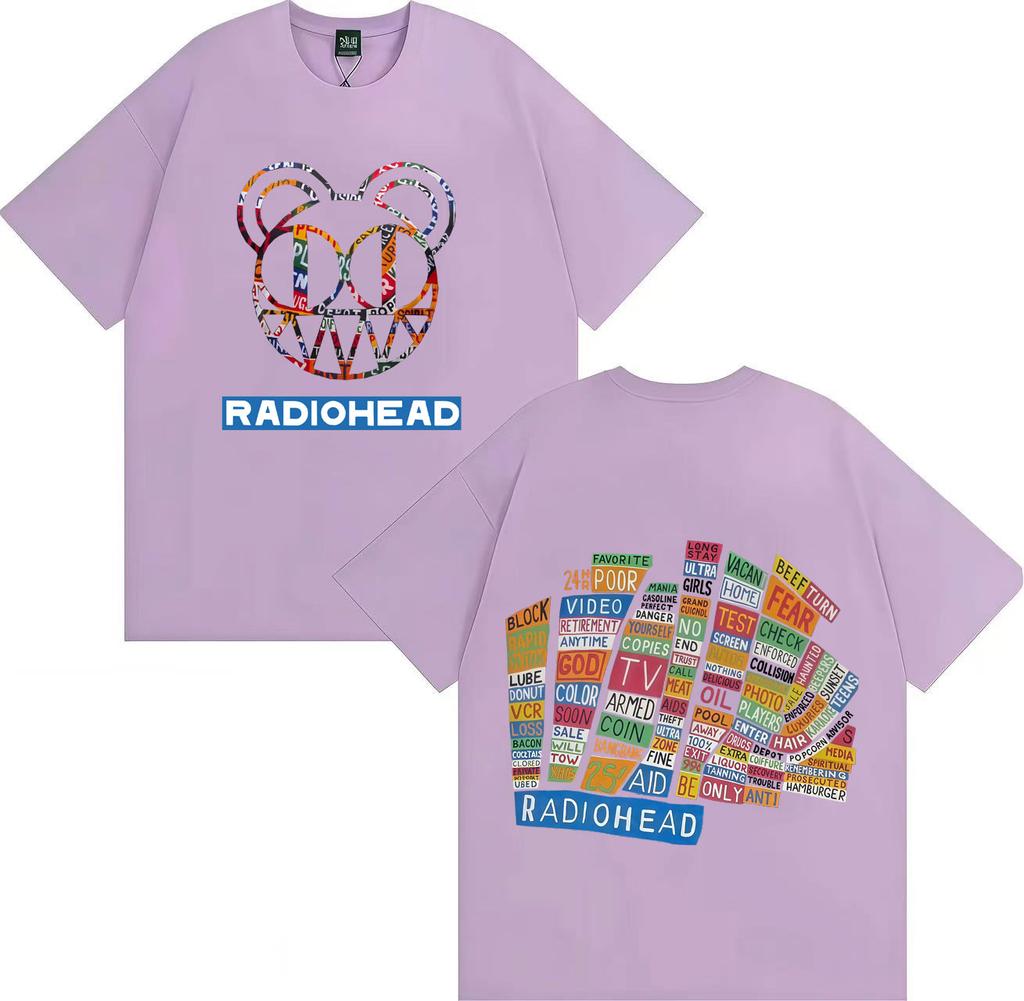 Radiohead T Shirt Hot Sale Popluar T Shirts Mens Womens Short Sleeves Aesthetic Oversized Loose Casual High Street Y2K Clothing
