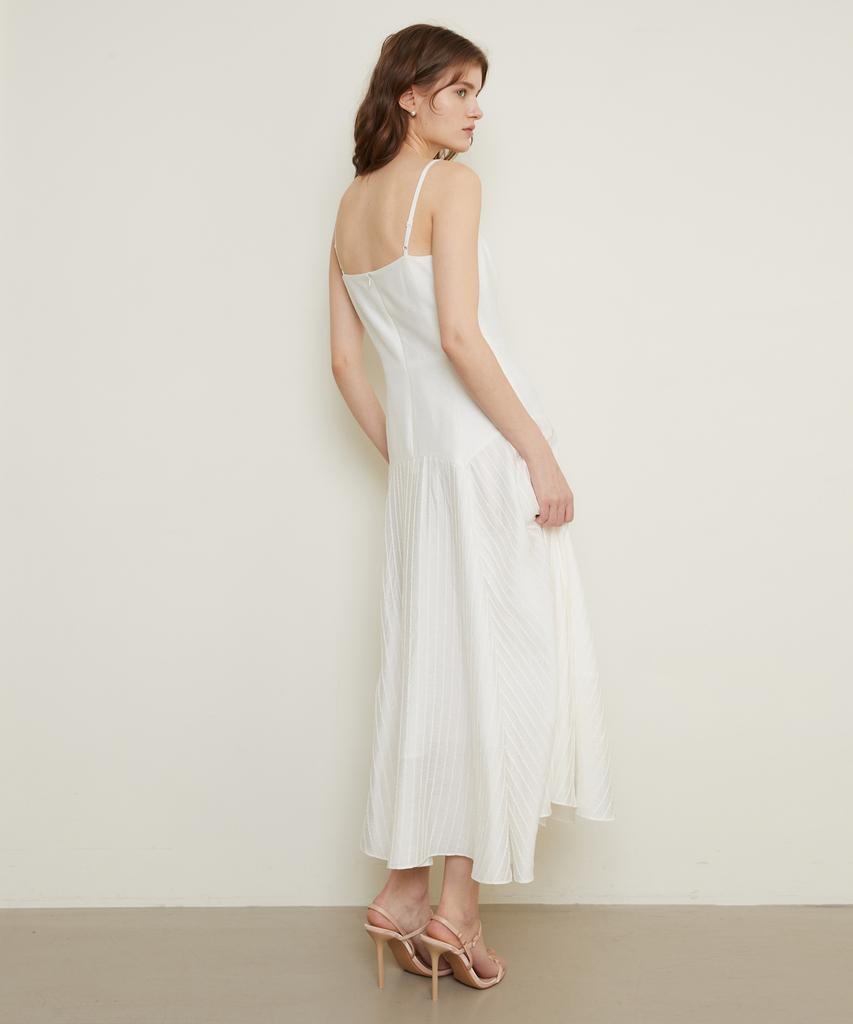 Paul And Alice Camisole Flared Dress / White