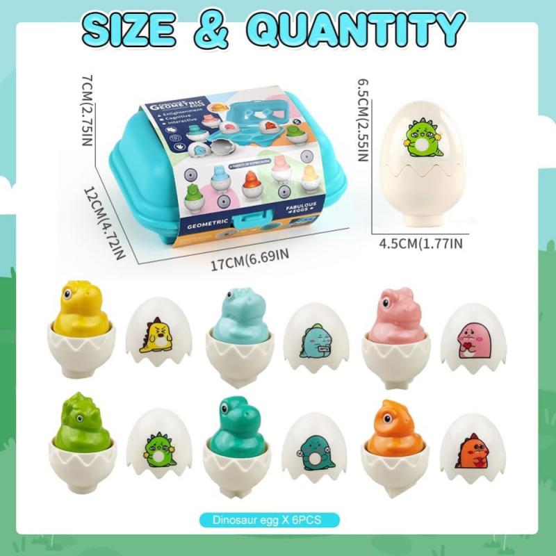 Educational Learning Game Matching Sorting Toys With Eggs Storage Box Dinosaur Smart Eggs Games Sorters Toy For Children Gifts