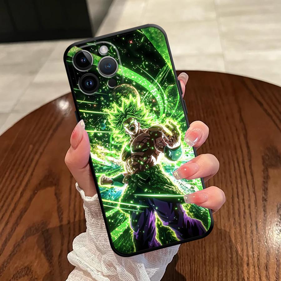 Dragon Ball Cartoon Goku Case for iPhone 17Air XR XS Max 7 8 13 12 11 17 Pro Max 15 16 14 Plus Black Soft Phone Cover