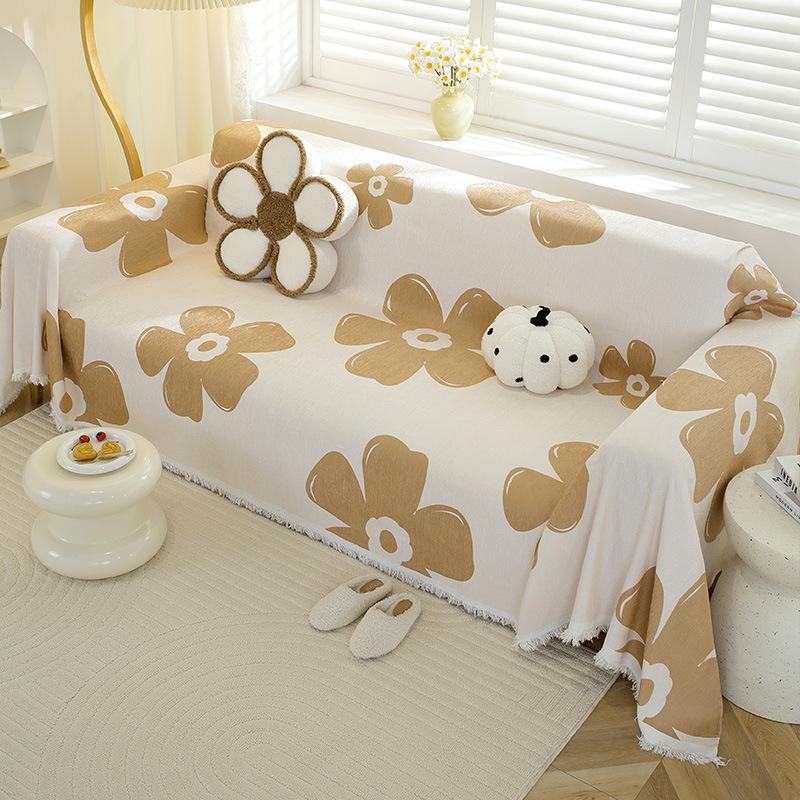 Sofa Cover Ins Sofa Cushion Cover Cloth Cat Scratch Four Seasons General Purpose Sofa Cover Universal Non-slip Cover Blanket