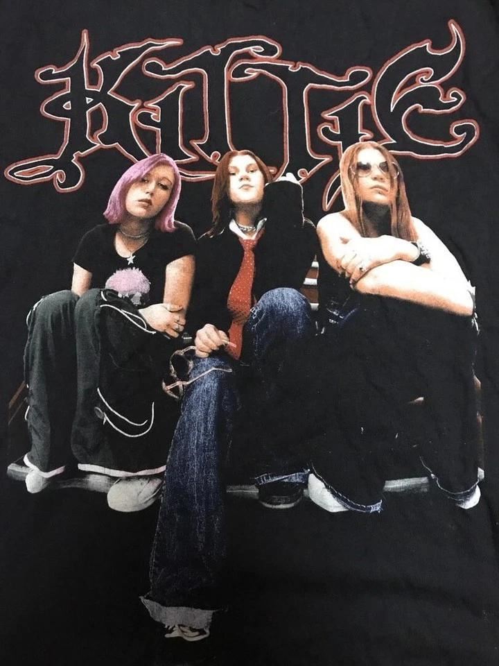 VTG KITTIE BAND TOUR CONCERT Short SLeeve black Men S-234XL T-shirt E062 XL