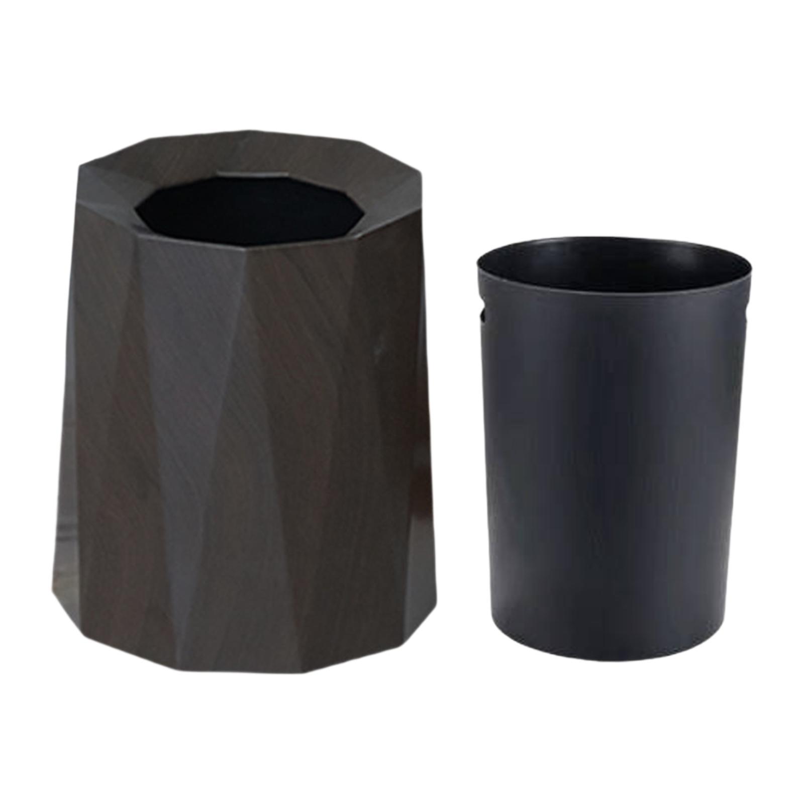 Round Trash Can Wastebasket, Household Nordic Dustbin Stylish Waste Basket Trash