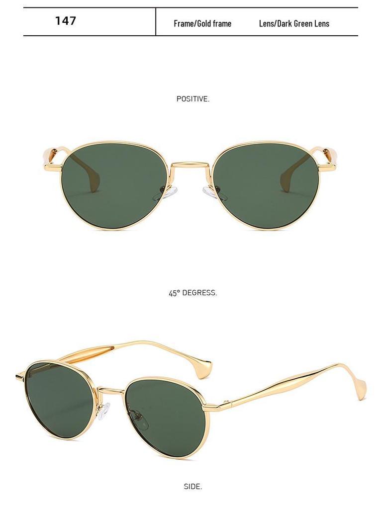 Retro-Trend Kleine Runde Metallrahmen-Sonnenbrille für Damen & Herren - Europäischer & Amerikanischer Streetstyle