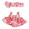 For 17cm Labubus Doll Clothes Accessories Sweet Floral Dress With Headband