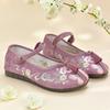 Old Beijing Cloth Shoes, Ancient Style Embroidery, Shallow Mouth, Breathable, Versatile Casual Shoes, Ethnic Style Embroidered Shoes