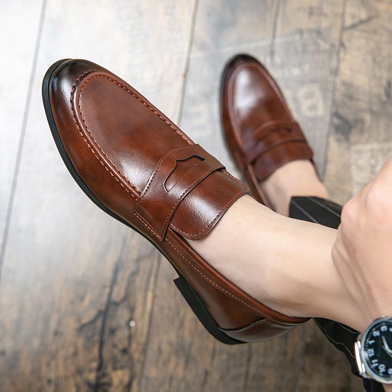Frühlings Herren Rindsleder Business Lederschuhe Bequem und Atmungsaktiv Herren Hochzeitsschuhe Herrenschuhe