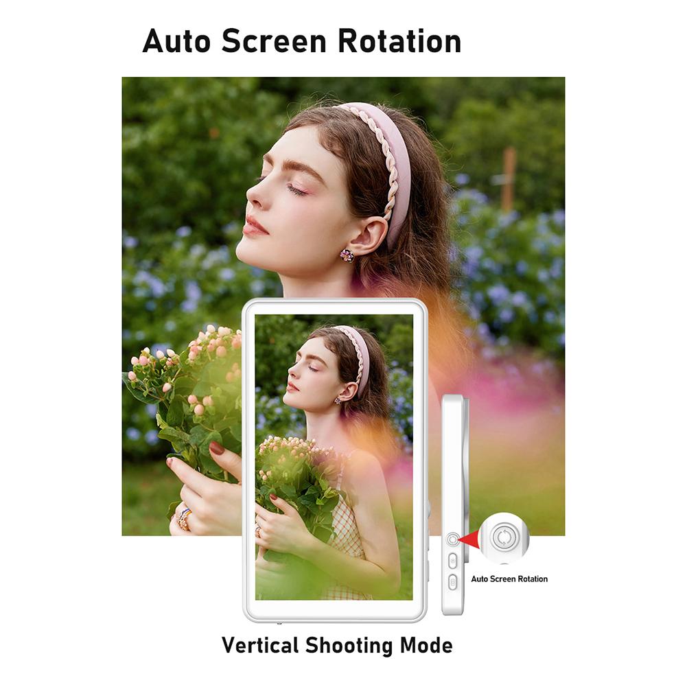 Écran Moniteur Selfie Vlog de Téléphone Magnétique pour Smartphone Caméra Arrière Sans Fil Selfie Vlog Diffusion en Direct pour Téléphone iPhone Android