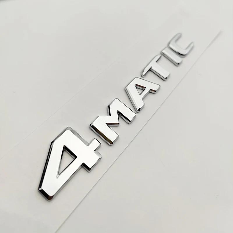 3D ABS Chrom Schwarz 4 Matic Logo 4Matic Emblem Buchstaben Namensschild Auto Kofferraum Abzeichen 4matic Aufkleber Zubehör