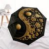 Yin Yang Harmony Decorative Wall Art Umbrella, Portable 3-Fold Compact Umbrella for Men & Women R118