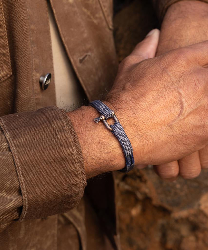 Pig&Hen Vicious Big Bracelet - Slate Gray X Bronze