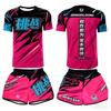 2026 Summer  MMA Training Suit Quick Dry Combat Sportswear Set Bold Pink & Black Graphic Shorts & T-Shirt Outfit for Kids