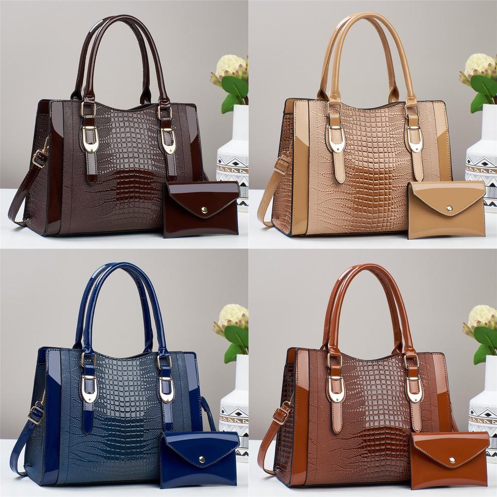 Trendy Crocodile Texture Pu Leather Shoulder Bag For Women Large Stylish Handbag With Zipper Closure Ideal For Everyday Commuting And Fashion