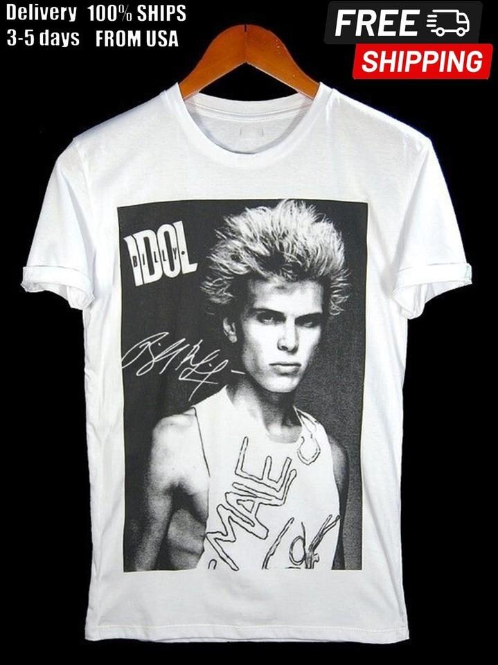 VTG White Wedding Billy Idol Shirt Short Sleeve White Unisex Size S5XL ND727