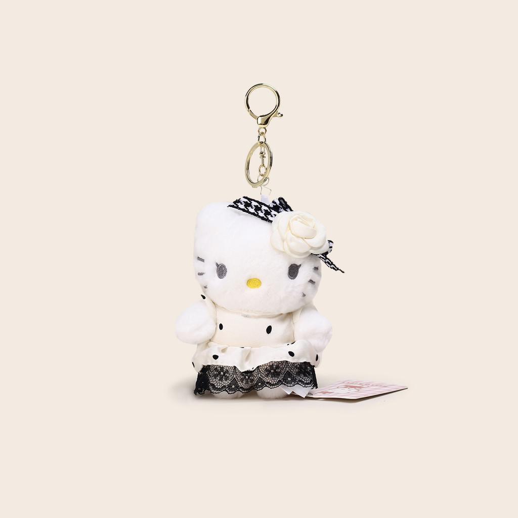 Hello Kitty Stuffed Toy Keychain With Flower And Lace Dress Decoration For Collectors