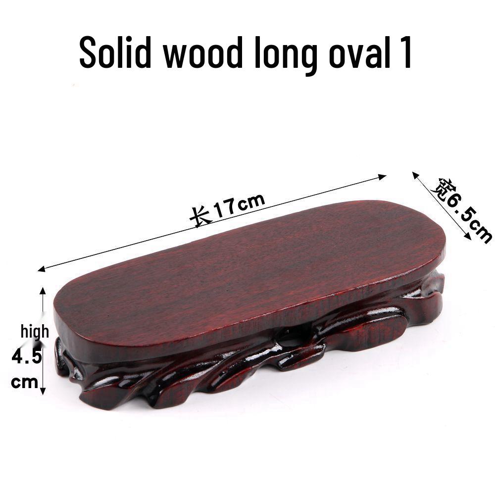 Junran Podstawa z litego drewna rzeźbiona dla posągu Buddy, wazonu, bonsai lub ekspozycji czajnika