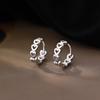 2024 Trendy Heart-Shaped Sterling Silver Earrings – Hollow Design, Chic & Elegant, Cold Style Ear Buckles